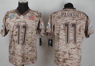 Nike Miami Dolphins -11 DeVante Parker Camo Stitched NFL New Elite USMC Jersey