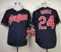 Cleveland Indians -24 Michael Bourn Navy Blue Cool Base Stitched MLB Jersey Cleveland Indians -24 Michael Bourn Navy Blue Cool Base Stitched MLB Jersey