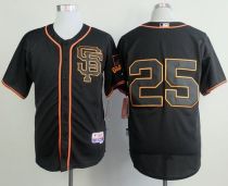 San Francisco Giants #25 Barry Bonds Black Alternate Cool Base Stitched MLB Jersey