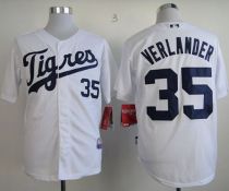 Detroit Tigers #35 Justin Verlander White Home Los Tigres Stitched MLB Jersey Detroit Tigers #35 Justin Verlander White Home Los Tigres Stitched MLB Jersey