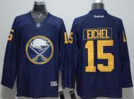 Buffalo Sabres -15 Jack Eichel Navy Blue Denim Stitched NHL Jersey