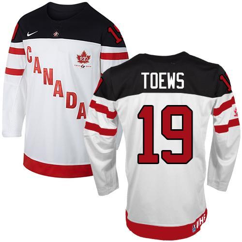 Olympic CA 19 Jonathan Toews White 100th Anniversary Stitched NHL Jersey