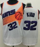 Phoenix Suns -32 Jason Kidd White Throwback Stitched NBA Jersey