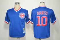 Mitchell and Ness Chicago Cubs -10 Ron Santo Stitched Blue Throwback MLB Jersey Mitchell and Ness Chicago Cubs -10 Ron Santo Stitched Blue Throwback MLB Jersey