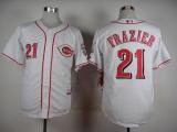 Cincinnati Reds -21 Todd Frazier White Cool Base Stitched MLB Jersey