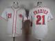 Cincinnati Reds -21 Todd Frazier White Cool Base Stitched MLB Jersey
