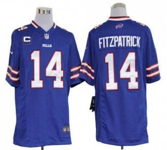 Nike Bills -14 Ryan Fitzpatrick Royal Blue Team Color With C Patch Stitched NFL Game Jersey