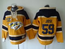 Nashville Predators -59 Roman Josi Yellow Sawyer Hooded Sweatshirt Stitched NHL Jersey Nashville Predators -59 Roman Josi Yellow Sawyer Hooded Sweatshirt Stitched NHL Jersey