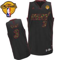 Miami Heat -3 Dwyane Wade Black Camo Fashion Finals Patch Stitched NBA Jersey Miami Heat -3 Dwyane Wade Black Camo Fashion Finals Patch Stitched NBA Jersey