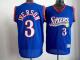 Philadelphia 76ers -3 Allen Iverson Blue Stitched Throwback NBA Jersey