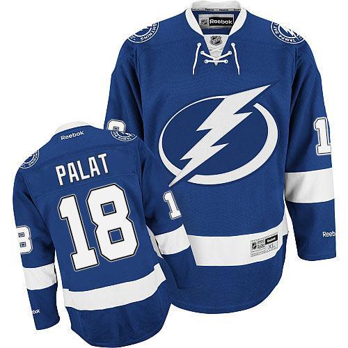 Tampa Bay Lightning -18 Ondrej Palat Blue Stitched NHL Jersey
