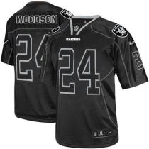 Nike Oakland Raiders #24 Charles Woodson Lights Out Black Men's Stitched NFL Elite Jersey Nike Oakland Raiders #24 Charles Woodson Lights Out Black Men's Stitched NFL Elite Jersey