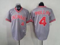 Cincinnati Reds -4 Brandon Phillips Grey 1991 Turn Back The Clock Stitched MLB Jersey Cincinnati Reds -4 Brandon Phillips Grey 1991 Turn Back The Clock Stitched MLB Jersey