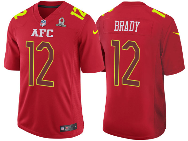 2017 PRO BOWL AFC TOM BRADY RED GAME JERSEY