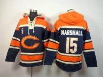 Chicago Bears -15 Brandon Marshall Orange-Blue Sawyer Hooded Sweatshirt Stitched Jersey Chicago Bears -15 Brandon Marshall Orange-Blue Sawyer Hooded Sweatshirt Stitched Jersey