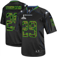 Seattle Seahawks Super Bowl XLVIII #29 Men's Earl Thomas Elite Black Camo Fashion Jersey
