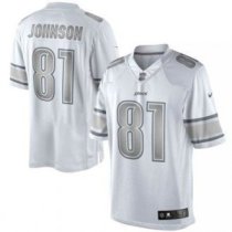 Nike Detroit Lions -81 Calvin Johnson Silver Grey Nike Detroit Lions -81 Calvin Johnson Silver Grey