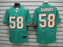 Nike Dolphins -58 Karlos Dansby Aqua Green Team Color Stitched NFL Elite Jersey Nike Dolphins -58 Karlos Dansby Aqua Green Team Color Stitched NFL Elite Jersey