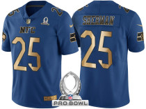 SEATTLE SEAHAWKS -25 RICHARD SHERMAN NFC 2017 PRO BOWL BLUE GOLD LIMITED JERSEY