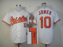 MLB Baltimore Orioles #10 Adam Jones Stitched White Autographed Jersey MLB Baltimore Orioles #10 Adam Jones Stitched White Autographed Jersey