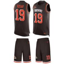 Browns -19 Bernie Kosar Brown Team Color Stitched NFL Limited Tank Top Suit Jersey Browns -19 Bernie Kosar Brown Team Color Stitched NFL Limited Tank Top Suit Jersey