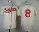 Milwaukee Brewers -8 Ryan Braun Cream 1948 Turn Back The Clock Stitched MLB Jersey