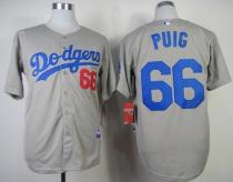 Los Angeles Dodgers -66 Yasiel Puig Grey Cool Base Stitched MLB Jersey Los Angeles Dodgers -66 Yasiel Puig Grey Cool Base Stitched MLB Jersey