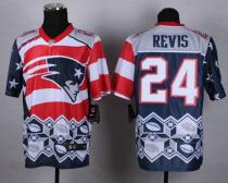 Nike New England Patriots -24 Darrelle Revis Navy Blue Mens Stitched NFL Elite Noble Fashion Jersey