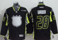 Philadelphia Flyers -28 Claude Giroux Black 2015 All Star Stitched NHL Jersey