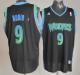 Minnesota Timberwolves -9 Ricky Rubio Black Vibe Stitched NBA Jersey
