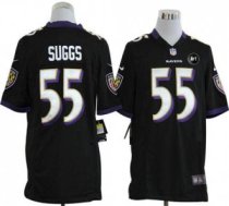 Nike Ravens -55 Terrell Suggs Black Alternate With Art Patch Stitched NFL Game Jersey Nike Ravens -55 Terrell Suggs Black Alternate With Art Patch Stitched NFL Game Jersey