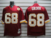 Mitchell and Ness Redskins -68 Russ Grimm Red With 50TH Anniversary Patch Stitched NFL Jersey Mitchell and Ness Redskins -68 Russ Grimm Red With 50TH Anniversary Patch Stitched NFL Jersey