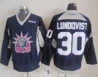 New York Rangers -30 Henrik Lundqvist Navy Blue Statue of Liberty Practice Stitched NHL Jersey