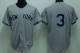 New York Yankees -3 Babe Ruth Stitched Grey MLB Jersey