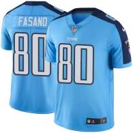 Nike Titans -80 Anthony Fasano Light Blue Stitched NFL Color Rush Limited Jersey