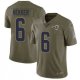 Nike Rams -6 Johnny Hekker Olive Stitched NFL Limited 2017 Salute to Service Jersey