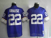 Mitchell&Ness Vikings -22 Paul Krause Purple Stitched Throwback NFL Jersey