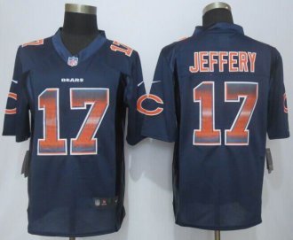 2015 New Nike Chicago Bears -17 Alshon Jeffery Pro Line Navy Blue Fashion Strobe Jersey