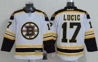 Boston Bruins -17 Milan Lucic White Stitched NHL Jersey