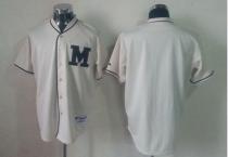 Milwaukee Brewers Blank Cream 1913 Turn Back The Clock Stitched MLB Jersey
