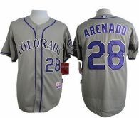 Colorado Rockies -28 Nolan Arenado Grey Cool Base Stitched MLB Jersey