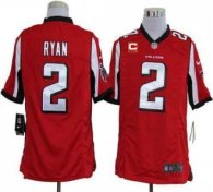 Nike Falcons 2 Matt Ryan Red Team Color With C Patch Stitched NFL Game Jersey