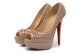 CL 14 cm nude fish mouth sandals AAA