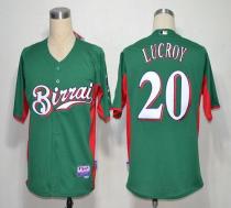 Milwaukee Brewers -20 Jonathan Lucroy Green Birrai Cool Base Stitched MLB Jersey