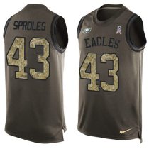 Nike Eagles -43 Darren Sproles Green Stitched NFL Limited Salute To Service Tank Top Jersey Nike Eagles -43 Darren Sproles Green Stitched NFL Limited Salute To Service Tank Top Jersey