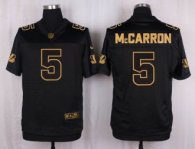 Nike Cincinnati Bengals -5 AJ McCarron Black Stitched NFL Elite Pro Line Gold Collection Jersey
