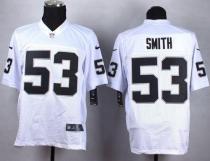 Nike Oakland Raiders #53 Malcolm Smith White Men's Stitched NFL Elite Jersey Nike Oakland Raiders #53 Malcolm Smith White Men's Stitched NFL Elite Jersey