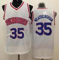 Philadelphia 76ers -35 Clarence Weatherspoon White Throwback Stitched NBA Jersey Philadelphia 76ers -35 Clarence Weatherspoon White Throwback Stitched NBA Jersey