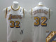 Autographed Youth NBA Lakers #32 Orlando Magic Johnson White Throwback Stitched Jersey