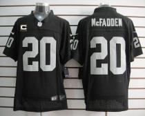 Nike Oakland Raiders #20 Darren McFadden Black Team Color With C Patch Men's Stitched NFL Elite Jers Nike Oakland Raiders #20 Darren McFadden Black Team Color With C Patch Men's Stitched NFL Elite Jers
